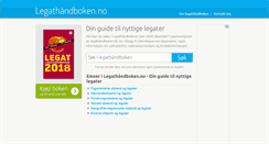 Desktop Screenshot of legathandboken.no