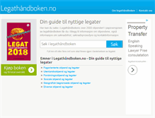 Tablet Screenshot of legathandboken.no